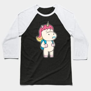 Unicorn with Backback & Chewing gum Baseball T-Shirt